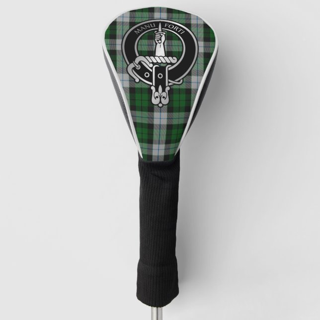 Clan MacKay Crest & Dress Tartan Golf Head Cover (Front)