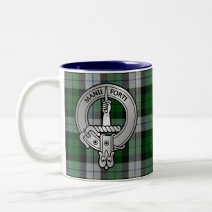 Clan MacKay Crest & Dress Tartan Two-Tone Coffee Mug