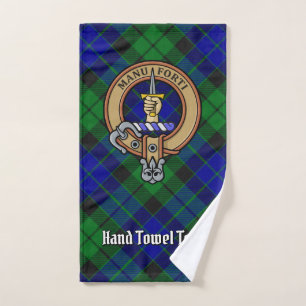 Clan MacKay Crest over Tartan Bath Towel Set