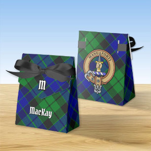 Clan MacKay Crest over Tartan Favor Box