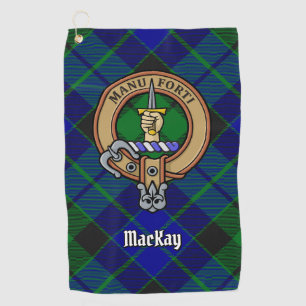 Clan MacKay Crest over Tartan Golf Towel