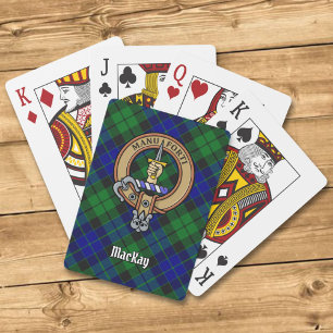 Clan MacKay Crest over Tartan Playing Cards