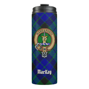 Clan MacKay Crest over Tartan Thermal Tumbler