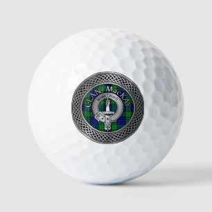 Clan MacKay Crest & Tartan Knot Golf Balls