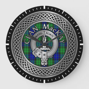Clan MacKay Crest & Tartan Knot Grande horloge
