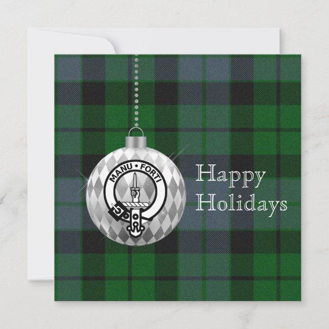 Clan Mackay Ornament Personalized Flat Holiday Card (Front)