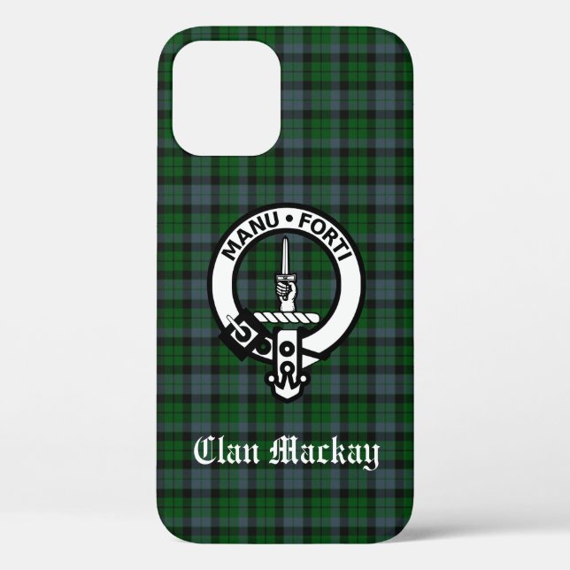 Clan Mackay Tartan and Crest Badge Case-Mate iPhone Case (Back)