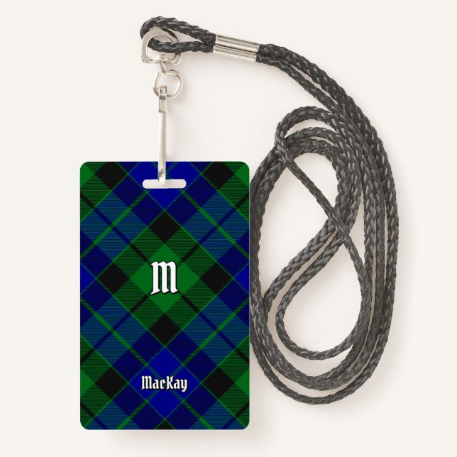 Clan MacKay Tartan Badge (Front with Lanyard)