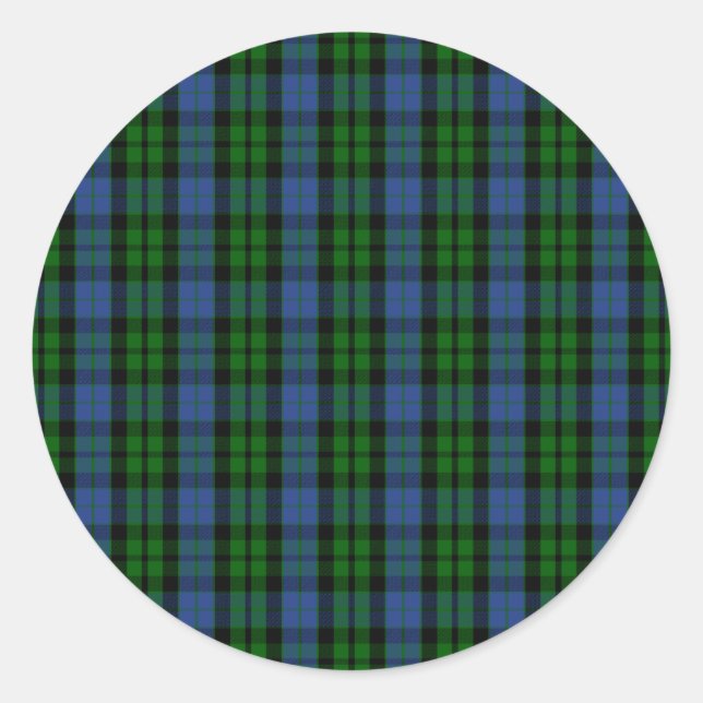 Clan MacKay Tartan Classic Round Sticker (Front)