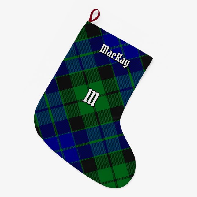 Clan MacKay Tartan Large Christmas Stocking (Front (Hanging))
