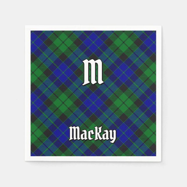 Clan MacKay Tartan Napkin (Front)