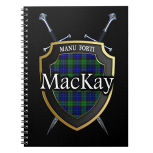 Clan MacKay Tartan Shield & Swords Notebook