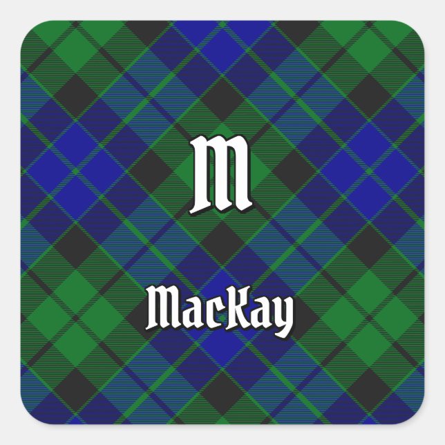 Clan MacKay Tartan Square Sticker (Front)