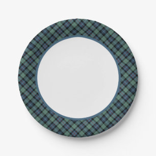 Clan Mackenzie Ancient Tartan Border Paper Plate