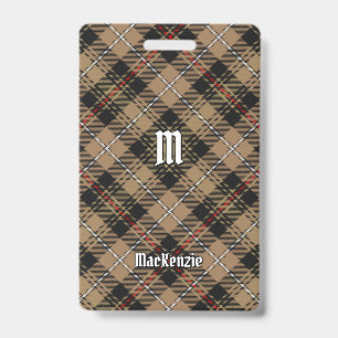 Clan MacKenzie Brown Hunting Tartan Badge