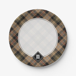 Clan MacKenzie Brown Hunting Tartan Paper Plates