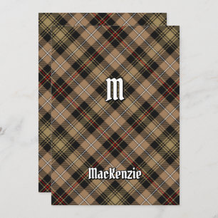 Clan MacKenzie Chasse Brown Tartan Invitation