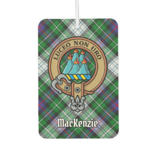 Clan MacKenzie Crest over Dress Tartan Air Freshener