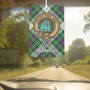 Clan MacKenzie Crest over Dress Tartan Air Freshener