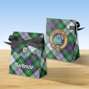 Clan MacKenzie Crest over Dress Tartan Favour Box