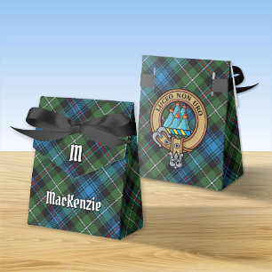 Clan MacKenzie Crest over Tartan Favour Box