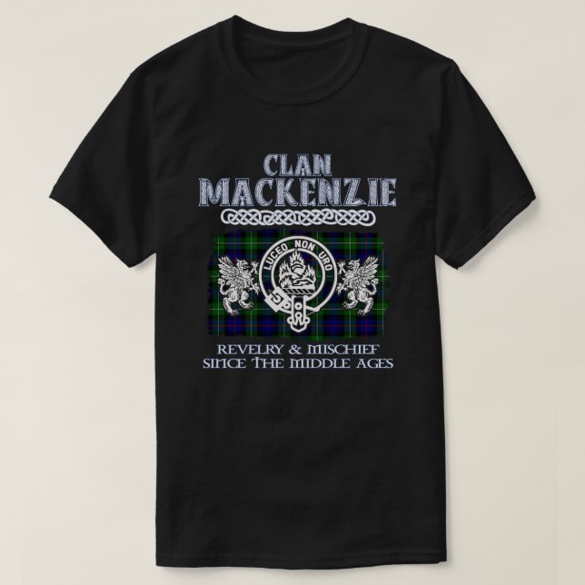 Clan Mackenzie crest Scottish clans Scottish surna T-Shirt (Design Front)