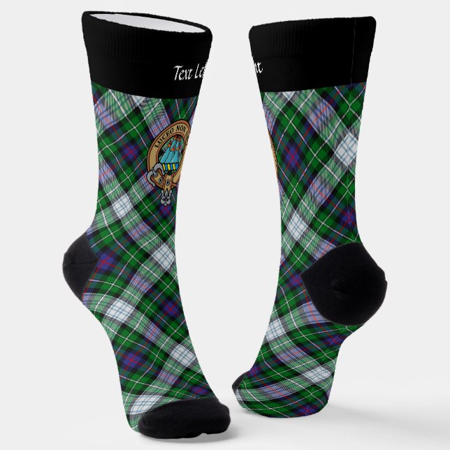 Clan MacKenzie Crest sur la robe Tartan Chaussette (Angulaire)