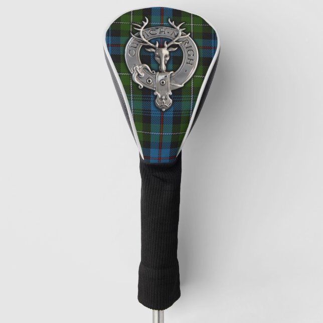Clan MacKenzie Crest & Tartan Golf Head Cover (Front)