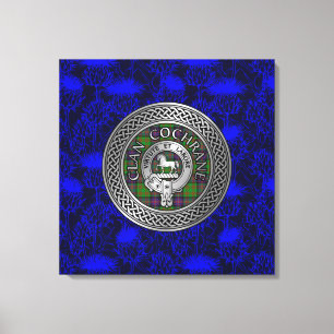 Clan MacKenzie Crest & Tartan Knot Canvas Print