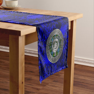 Clan MacKenzie Crest & Tartan Knot Short Table Runner