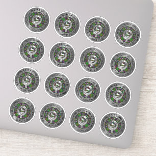 Clan MacKenzie Crest & Tartan Knot Sticker