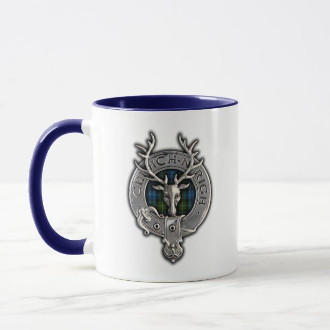 Clan MacKenzie Crest & Tartan Mug (Left)