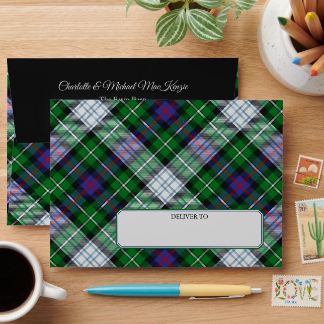Clan MacKenzie habit Tartan Enveloppe (Desk)