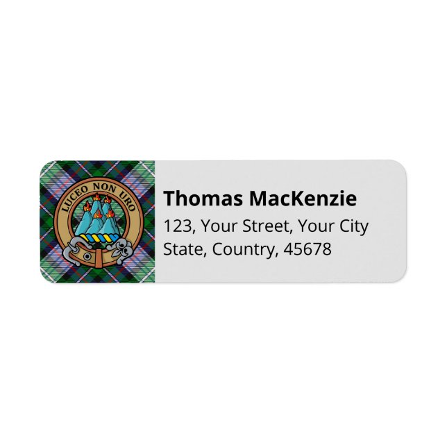 Clan MacKenzie habit Tartan Étiquette (Devant)