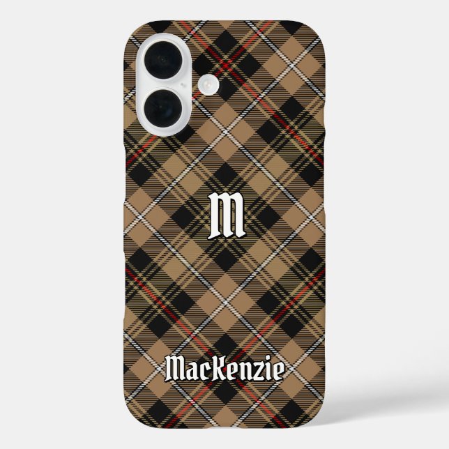Clan MacKenzie Hunting Brown Tartan Case-Mate iPhone Case (Back)