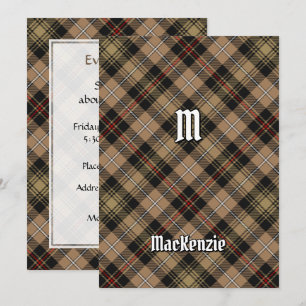Clan MacKenzie Hunting Brown Tartan Invitation