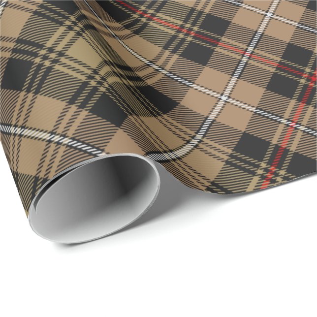 Clan MacKenzie Hunting Brown Tartan Wrapping Paper (Roll Corner)