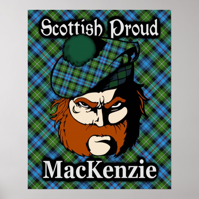 Clan MacKenzie Scottish Tartan Poster (Front)
