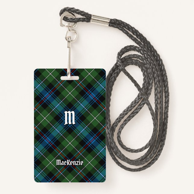 Clan MacKenzie Tartan Badge (Front with Lanyard)