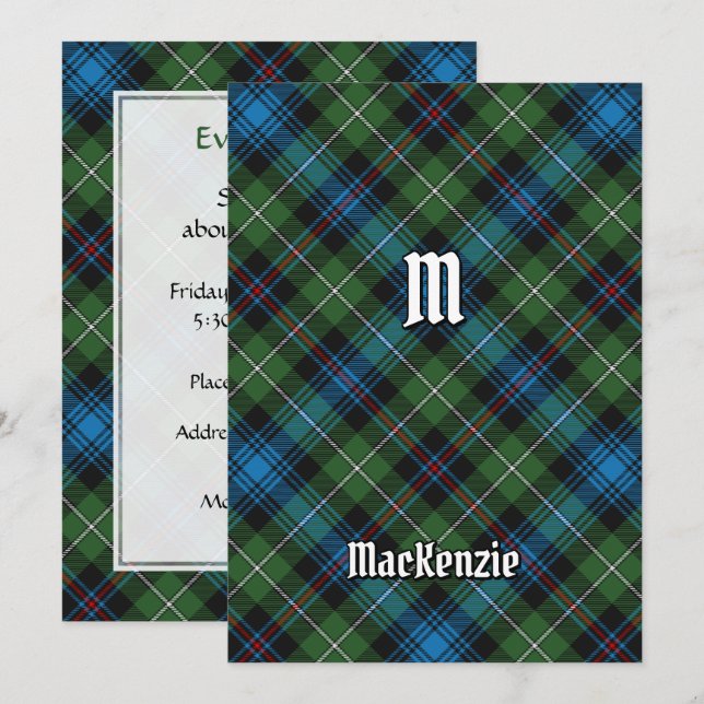 Clan MacKenzie Tartan Invitation (Front/Back)