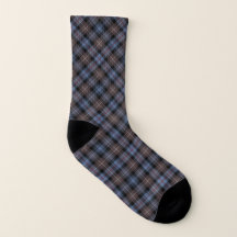 Clan Mackenzie Tartan Light Blue and Brown Plaid