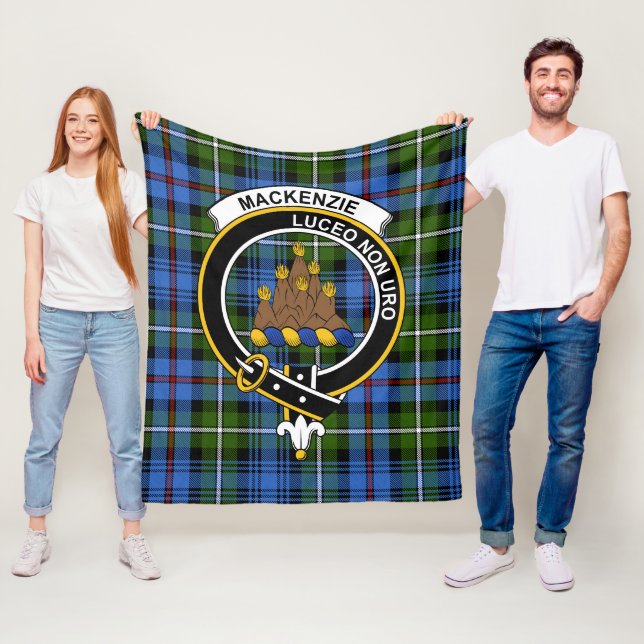 Clan MacKenzie Tartan Plaid Fleece Blanket (In Situ)