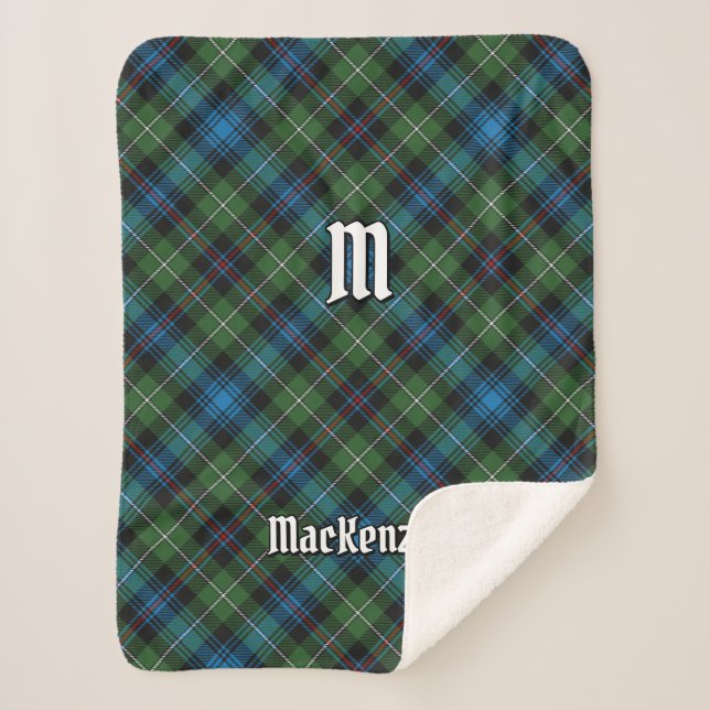 Clan MacKenzie Tartan Sherpa Blanket (Front)