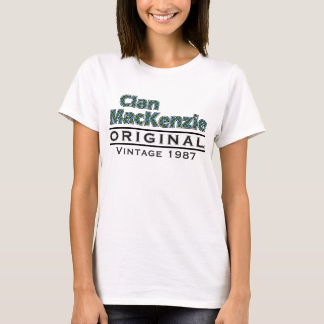 Clan MacKenzie Vintage Customize Your Birthyear T-Shirt (Front)
