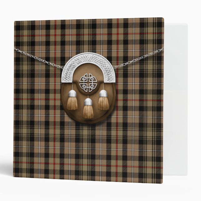 Clan MacKenzie Weathered Tartan And Sporran Binder (Front/Inside)