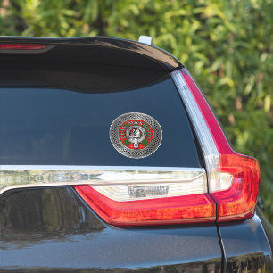 Clan MacKinnon Crest & Tartan Knot Sticker