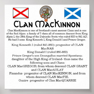 Clan MacKinnon & Siol Alpin- The 7 Clans Poster