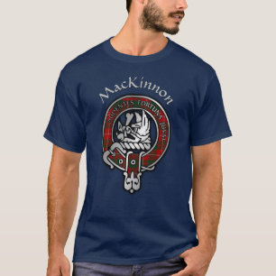 Clan MacKinnon Tartan Crest  T-Shirt