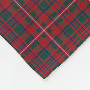 Clan MacKinnon Tartan Vintage Scottish Plaid Fleece Blanket