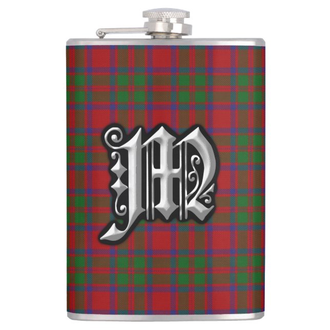 Clan MacKintosh McIntosh Tartan Old Scotland Flask (Front)